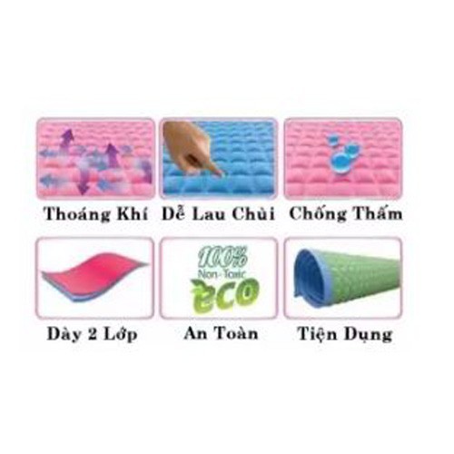 Chiếu Cao Su thiên nhiên Chống Thấm Nước cho bé ( 90 x 60 cm )- Tấm lót cao su