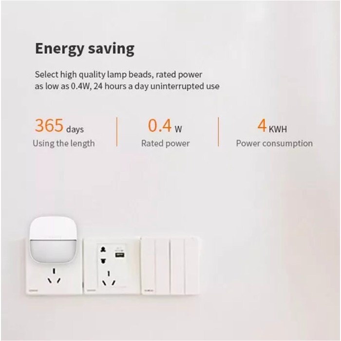 Đèn ngủ plug-in Xiaomi Yeelight YLYD09YL đèn ngủ cảm biến ánh sáng - Hàng Chính Hãng