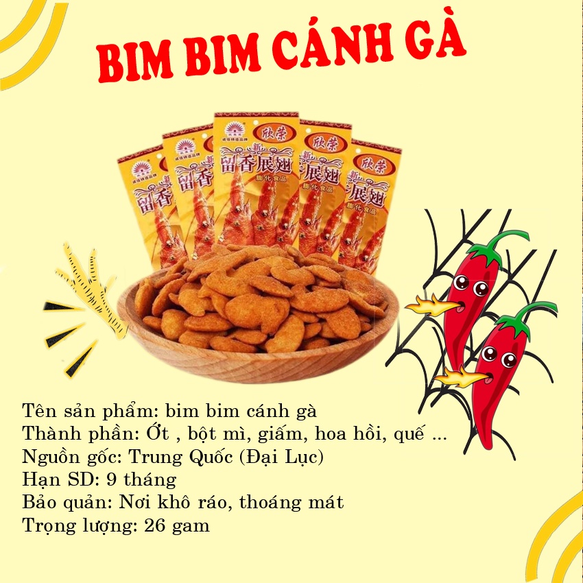 Bim bim cánh gà trung quốc chiên giòn vị thơm ngon- Ăn vặt siêu hot