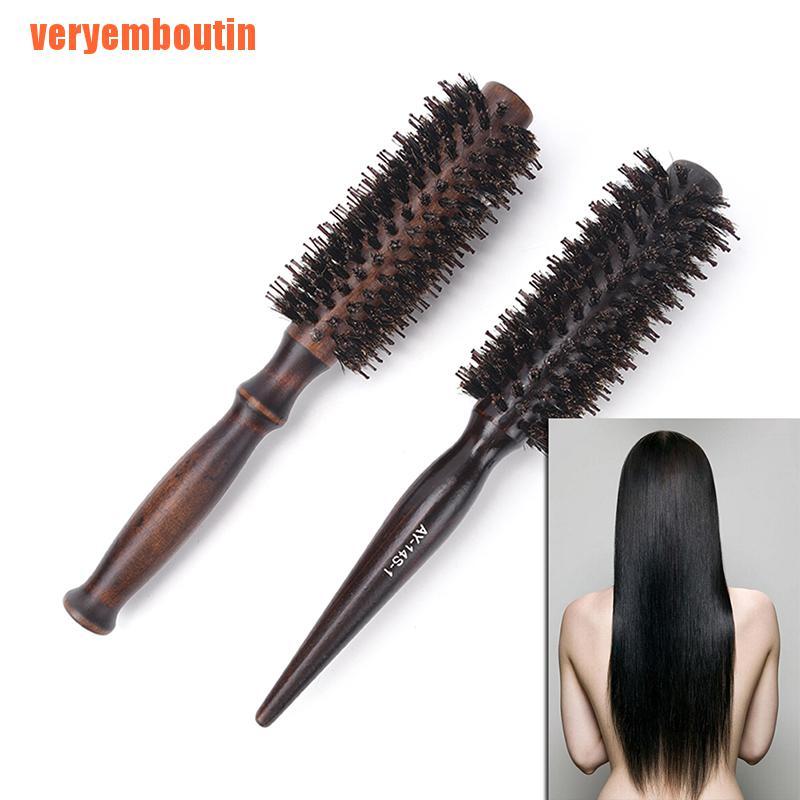 (Hàng Mới Về) Lược Tròn Chải Tóc Xoăn Tự Nhiên Chống Tĩnh Điện Làm Thủ Công