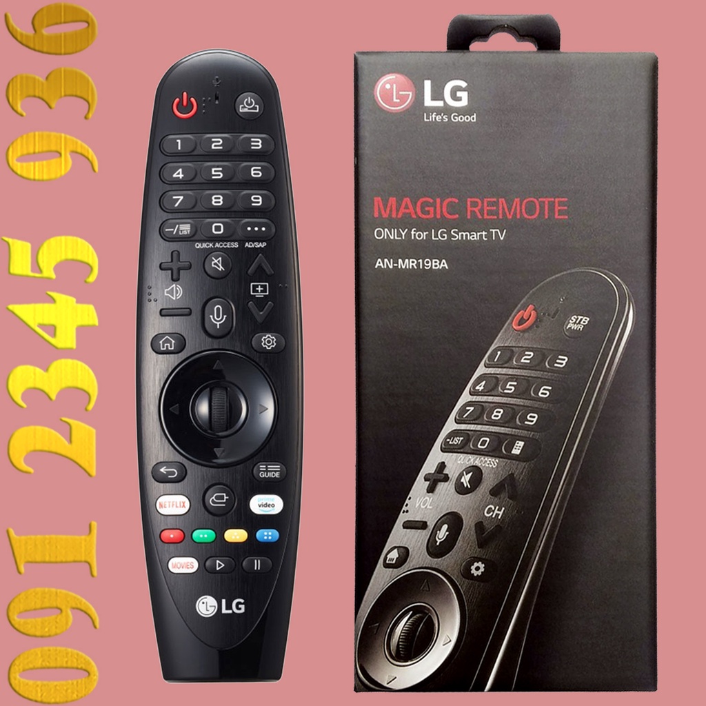 Remote Điều khiển tivi LG mẫu năm 2019 + 2018 + 2017 có Chuột bay có Giọng nói Magic Remote AN-MR19BA Made in KOREA