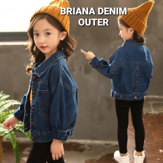 Áo Khoác Jean Bajukiddie BRIANA Hàn Quốc Cho Nữ Tuổi Teen