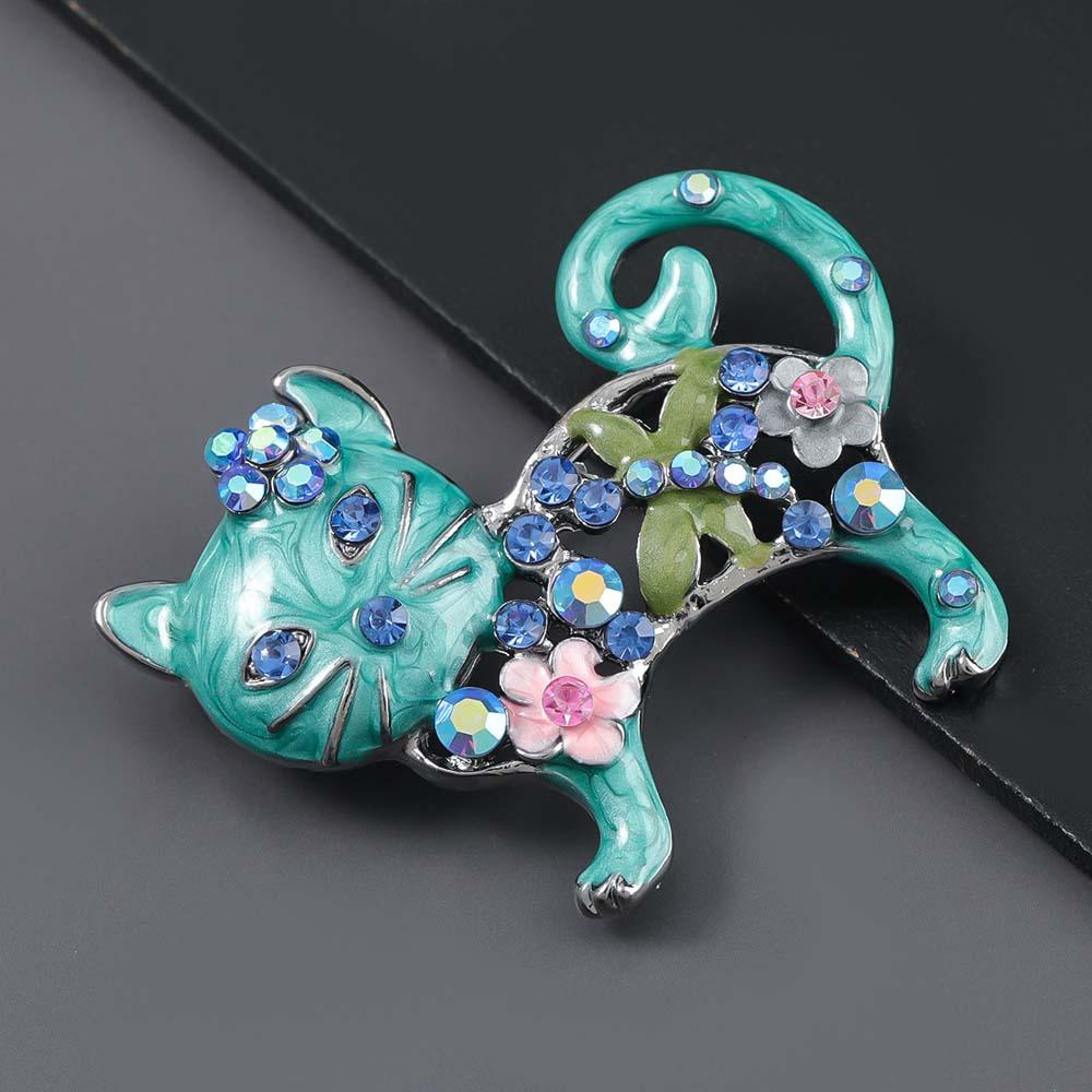 Ghim Cài Áo Hình Mèo Và Hoa Đáng Yêu Thời Trang Cho Nữ