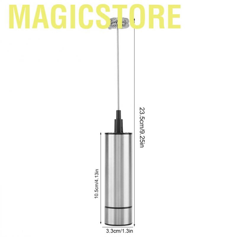 Magicstore Sweetbaby Battery Powered Handheld Electric Milk Frother Double Spring Whisk Coffee Foam Maker