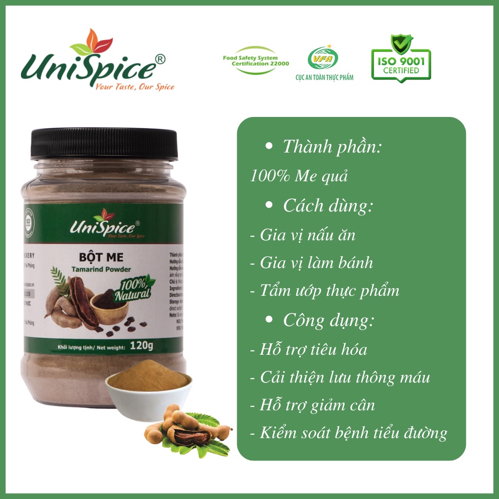 Bột Me Chua Từ 100% Quả Me Tự Nhiên