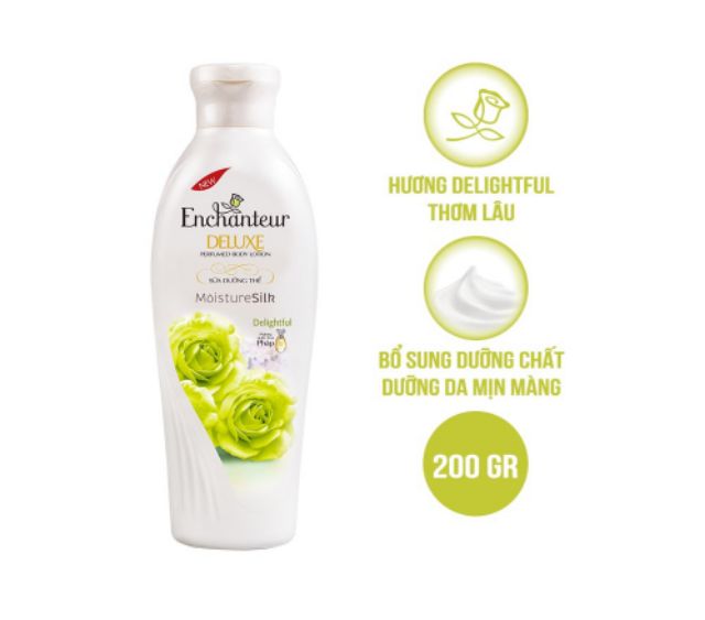 Enchanteur - Sữa dưỡng thể Delightful 200g White/ Dưỡng ẩm