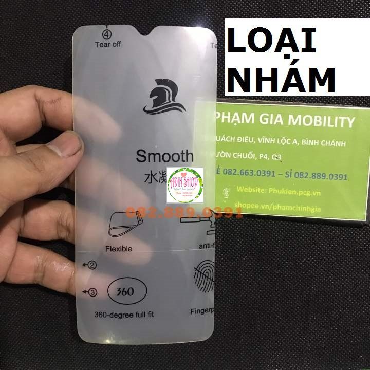 Dán PPF Oppo Reno 3 dành cho màn hình, mặt lưng, full lưng viền siêu bảo vệ loại bóng, nhám