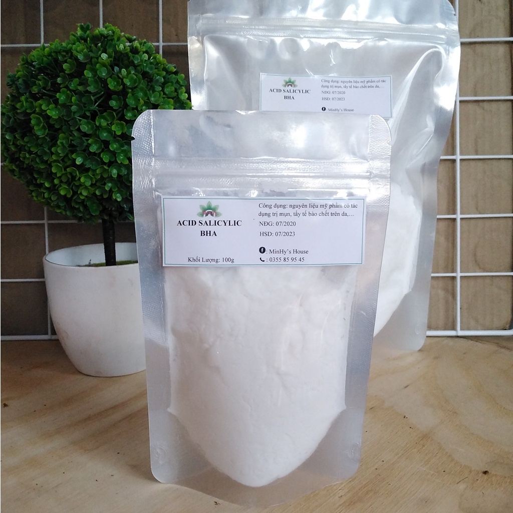 100g Acid Salicylic ( BHA ) - nguyên liệu làm mỹ phẩm handmade