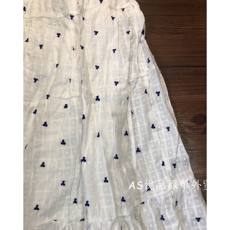 Váy maxi trắng thô đũi hai dây ZR xuất