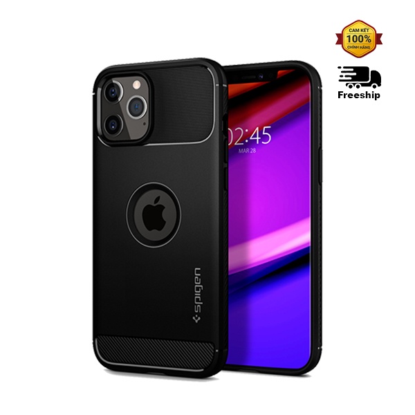 Ốp lưng Spigen Rugged Armor IPhone 12/ 12 Pro/ 12 Pro Max - Hàng chính hãng