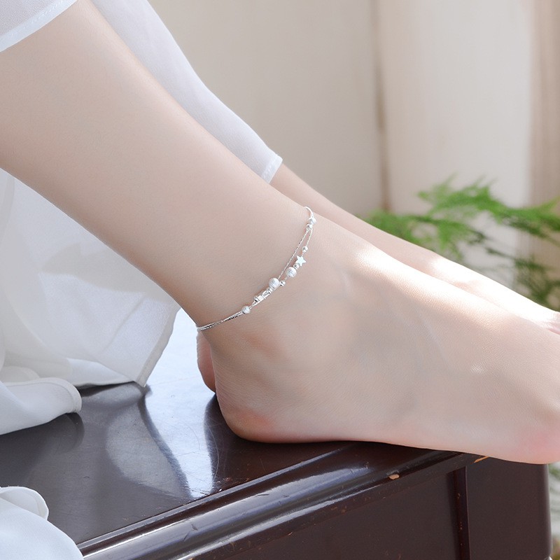 18 style S925 silver anklets ladies accessories Korean jewelry fashion anklet gelang kaki silver