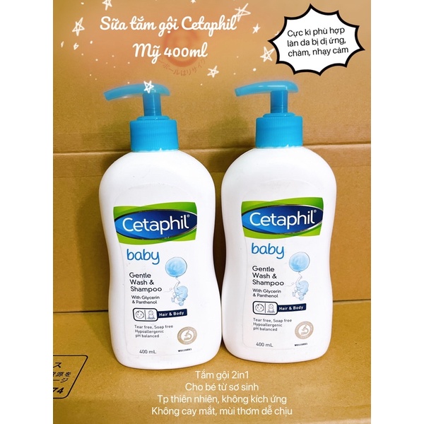 Sữa tắm gội Cetaphil Baby 230ml, 400ml