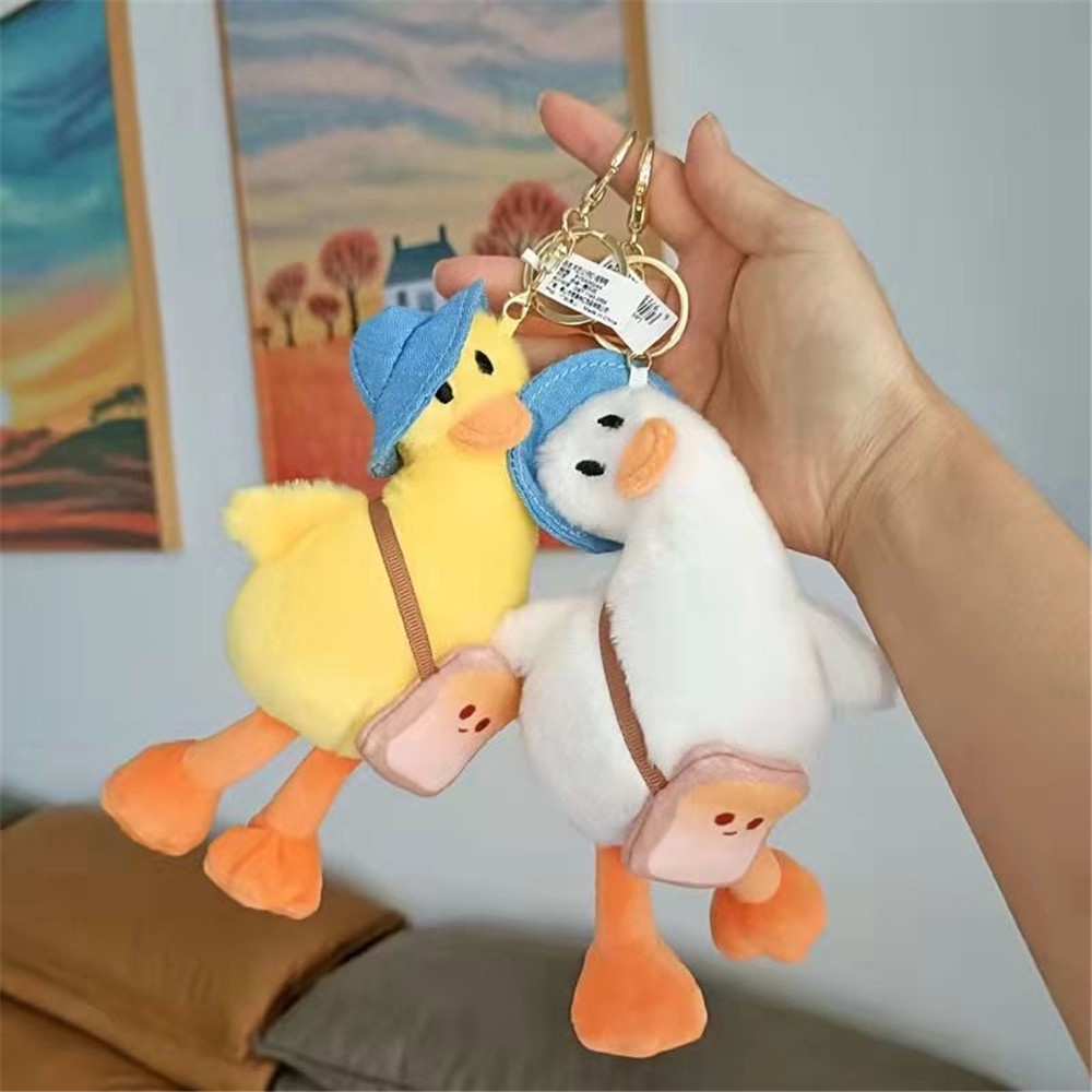 Móc Khóa Hình Vịt Nhồi Bông Dễ Thương