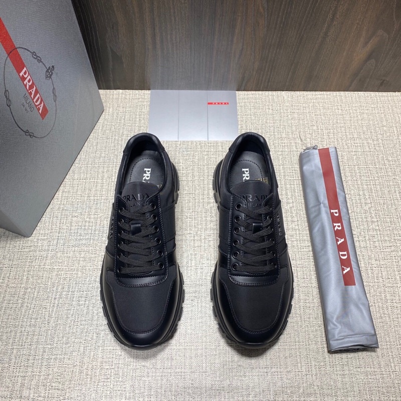Giày thể thao nam cao cấp thương hiệu Prada Re Nylon mẫu mới phối da thật đế chống trơn trượt