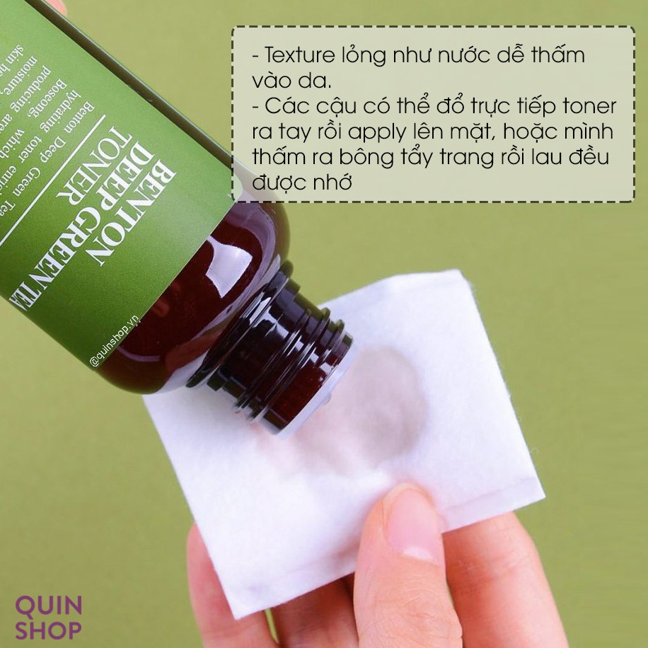 Nước Hoa Hồng Ngăn Ngừa Mụn Và Kiểm Soát Nhờn Benton Deep Green Tea Toner