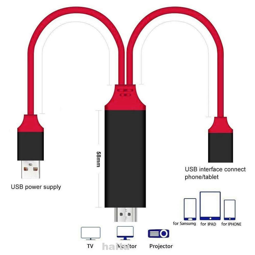 Cáp Hdmi Tốc Độ Cao Cho Iphone 6 7 8 X