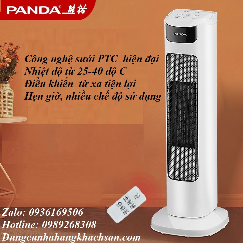 Máy  sưởi gốm có điều khiển từ xa  - Bảo hành 1 năm