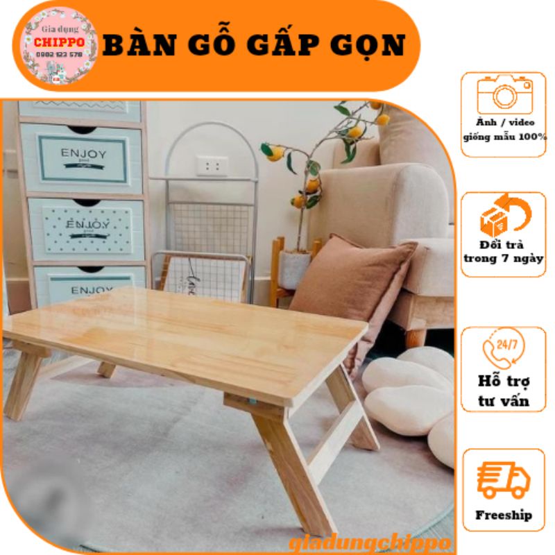 Bàn gỗ gấp gọn làm bàn học , bàn ăn ,bàn trà ..