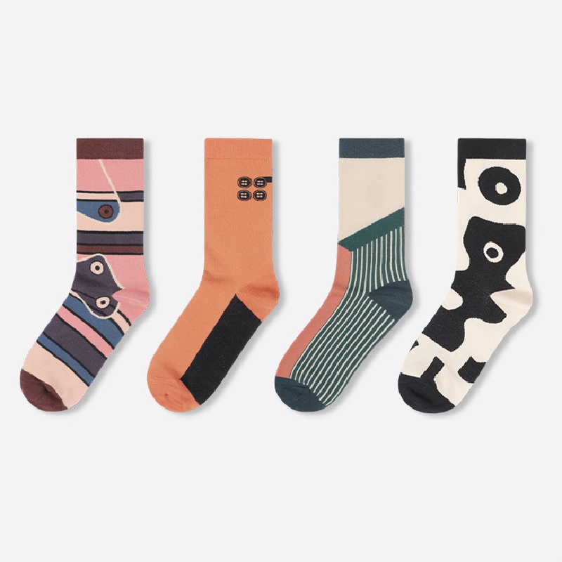 WAFNHA D103 Vớ Unisex In Họa Tiết Hoạt Hình