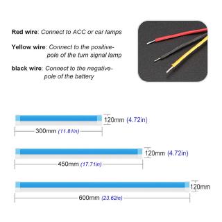 2x Sequential LED Strip Turn Signal Switchback Indicator Daytime Running Lights