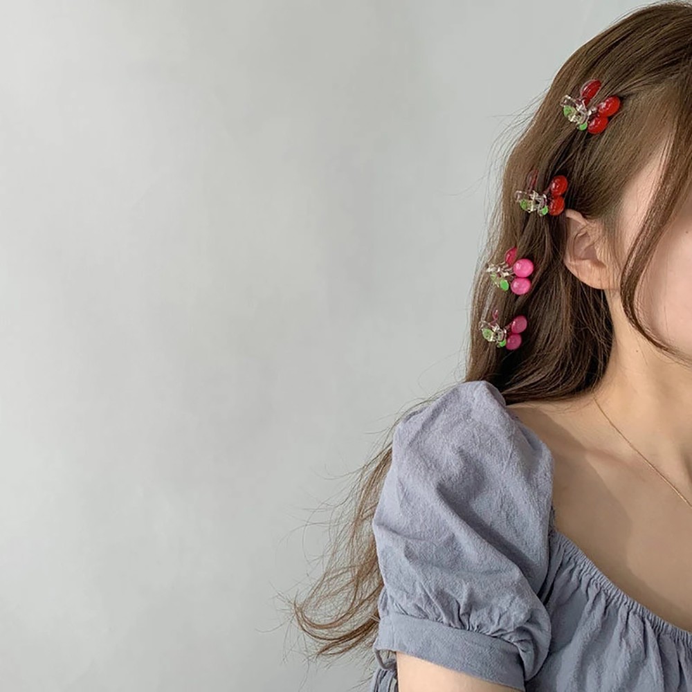 Kẹp Tóc Hình Trái Cherry Nhiều Màu Thời Trang Cho Nữ