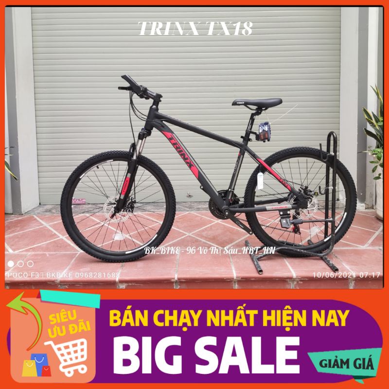 Xe Đạp Thể Thao Trinx Tx18 Taiwan- Khung Nhôm, Groupset Shimano EF500 24 tốc, vòng bi bạc đạn