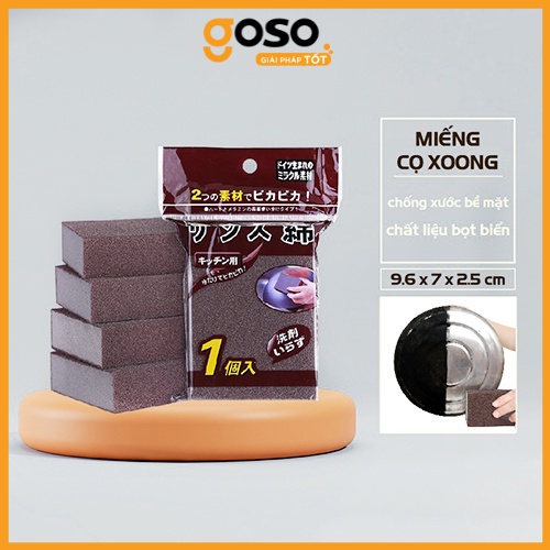 [GOSO] Miếng Cọ Xoong Nồi Chảo, Đồ Inox, Chà Bồn Sứ Không Xước Tiện Lợi