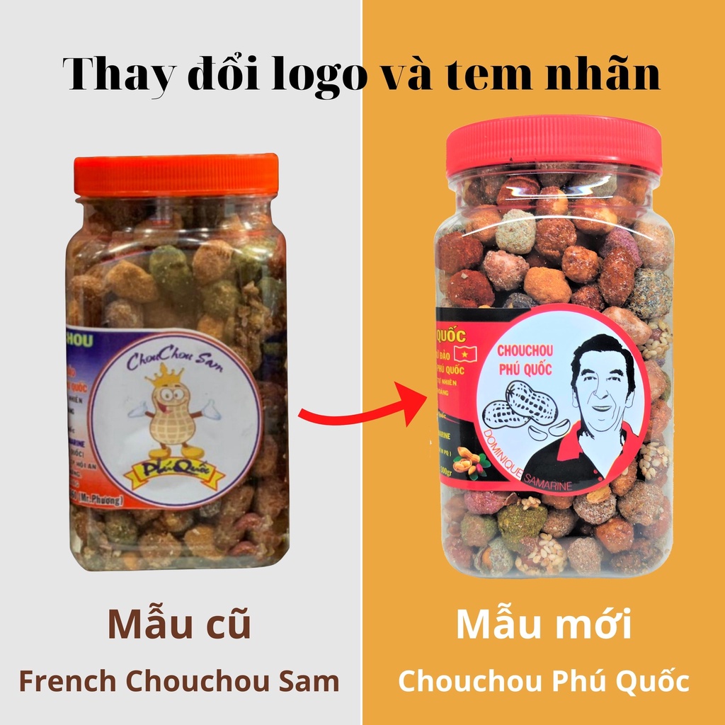 Đậu phộng 30 vị CHOUCHOU PHÚ QUỐC ÔNG TÂY - hũ 300g