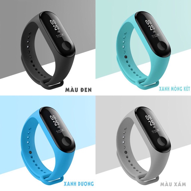 Dây miband 3 - 4 -5 thay thế (mua 3 dây Tặng 1 dán màn hình) MS11