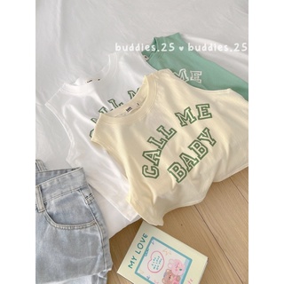 AN406-Croptop sát nách Call me baby