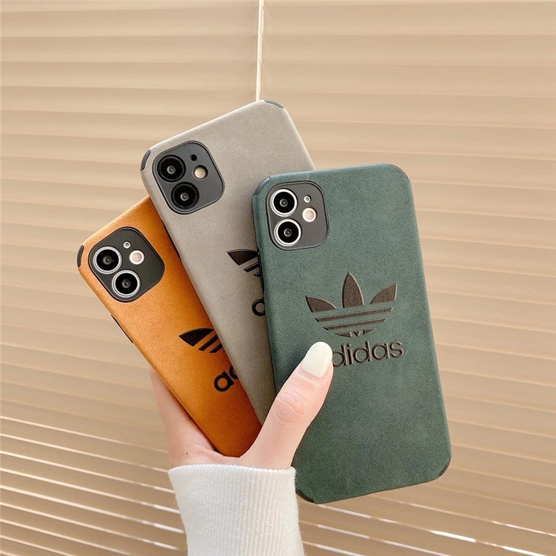 Ốp điện thoại da mềm chống va đập họa tiết logo Adidas cho iPhone 12 Mini 12 Pro Max 11 Pro Max Xs Max X Xr 7 8 Plus