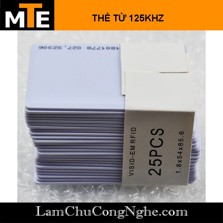 Thẻ từ RFID 125Khz loại dày 1.8mm- thẻ ID chip TK4100 dùng làm thẻ nhân viên, thang máy ...