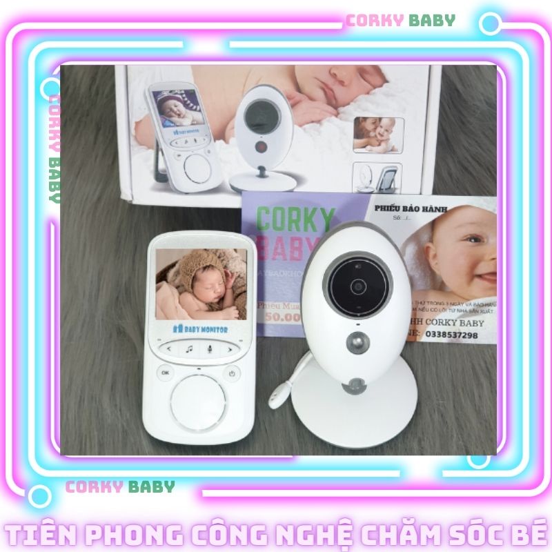 Máy báo khóc Corky Baby mbk03 siêu nét không wifi - camera giám sát không dây, tín hiệu bắt xa ổn đinh