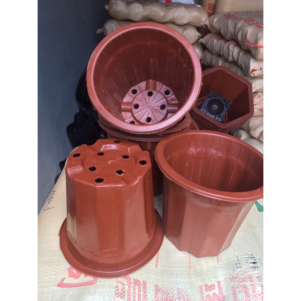 15 CHẬU NHỰA TRỒNG CÂY MÃ #E280 (BẠT PHỦ ĐẤT CHỐNG CỎ MỌC, BẦU KHAY TÚI ƯƠM...)