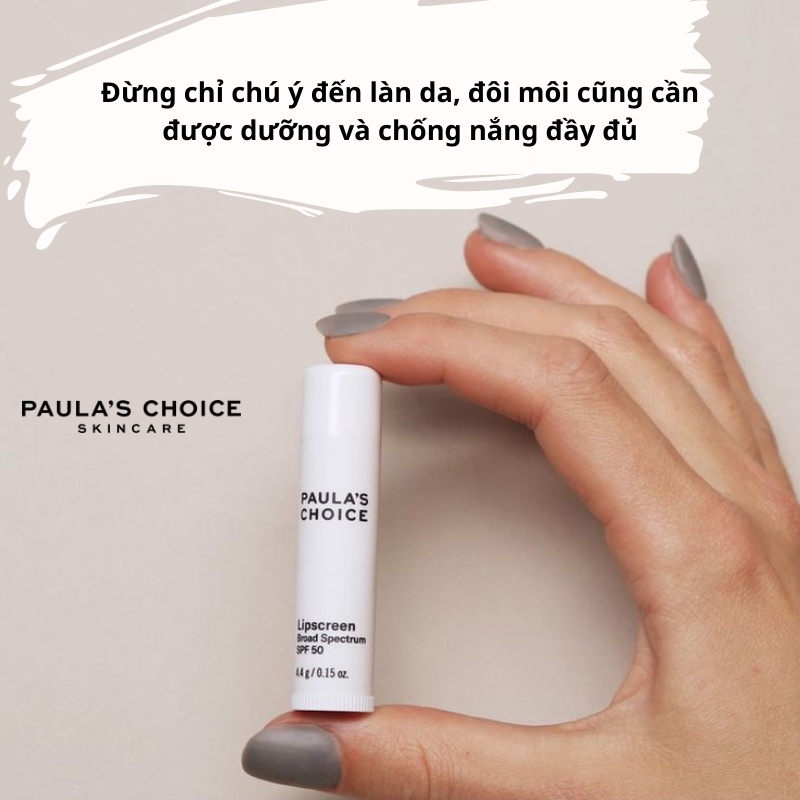 [PAULA'S CHOICE] Son Dưỡng Môi Chống Nắng Không Màu, Cải Thiện Bong Tróc Lipscreen Broad Spectrum SPF 50 4.4g (Mã 2560)