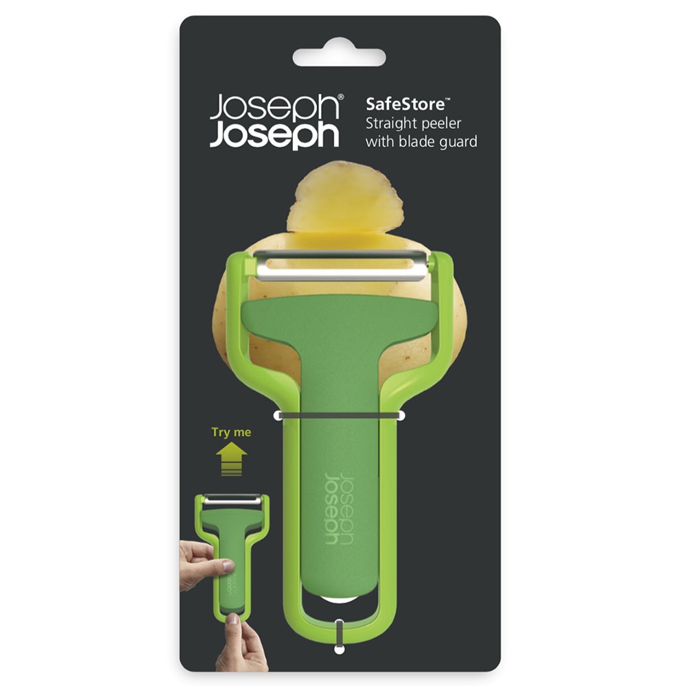 Dụng cụ nạo rau củ quả Joseph Joseph 20167 PeelStore™ Schäler mit integrierter Abfallschale - Grün VE 6, nhập Đức