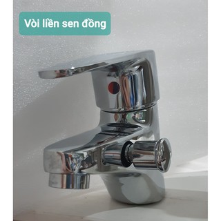 Vòi liền sen 1 lỗ nóng lạnh bằng đồng cao cấp
