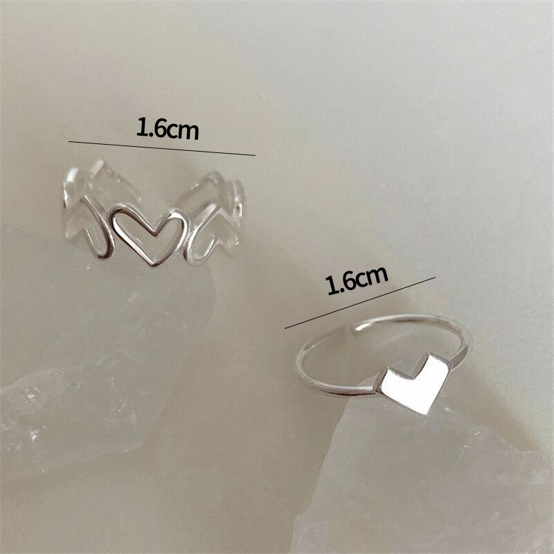 Nhẫn hình trái tim xinh xắn thời trang cho nữ