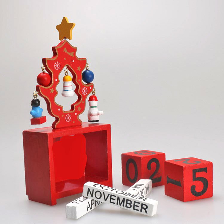 LỊCH KHỐI GỖ ĐỂ BÀN NOEL
