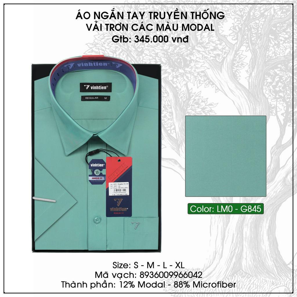 Áo Sơ Mi Ngắn Tay Màu Vạt Ngang Form Regular Vĩnh Tiến 345 - Nhiều Màu