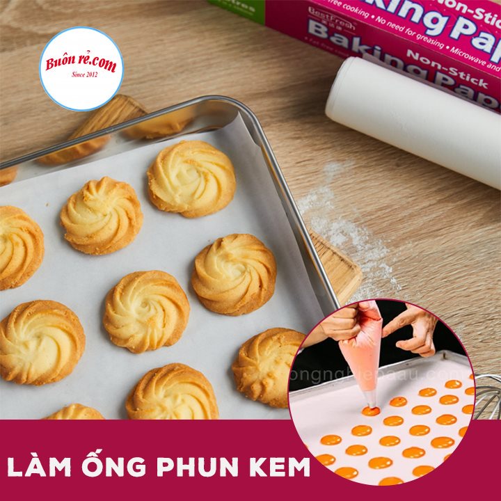 Giấy nến nướng,hấp bánh BAKING PAPER 10 mét không thấm dầu, chịu nhiệt cao -01481