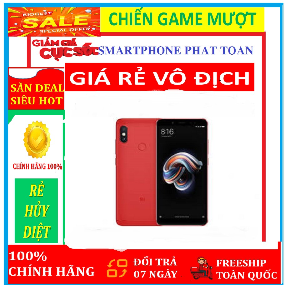 Điện thoại Xiaomi REDMI NOTE 5 PRO 2sim ram4G/64GB zin, CHƠI PUBG, FREE FIRE, LIÊN QUÂN Mượt