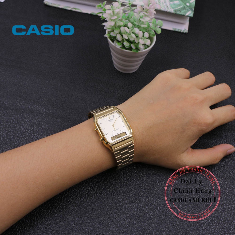 Đồng hồ Unisex Casio Vintage AQ-230GA-9DMQ dây kim loại