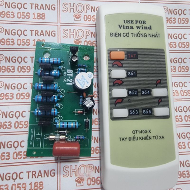 Bo Mạch Quạt Vinawind Trần Kèm Khiển Full