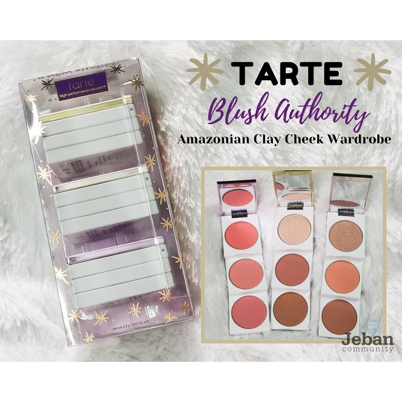 Tách set phấn má hồng Tarte blush authority Amazonian clay cheek wardrobe