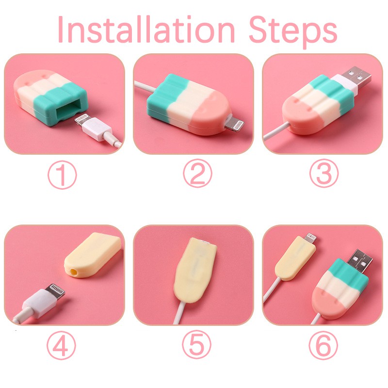Cable Bite Data Line Protectors Cover Charging Cable Silicone Candy Protector iphone 13 12 11 7Plus 8Plus X XR