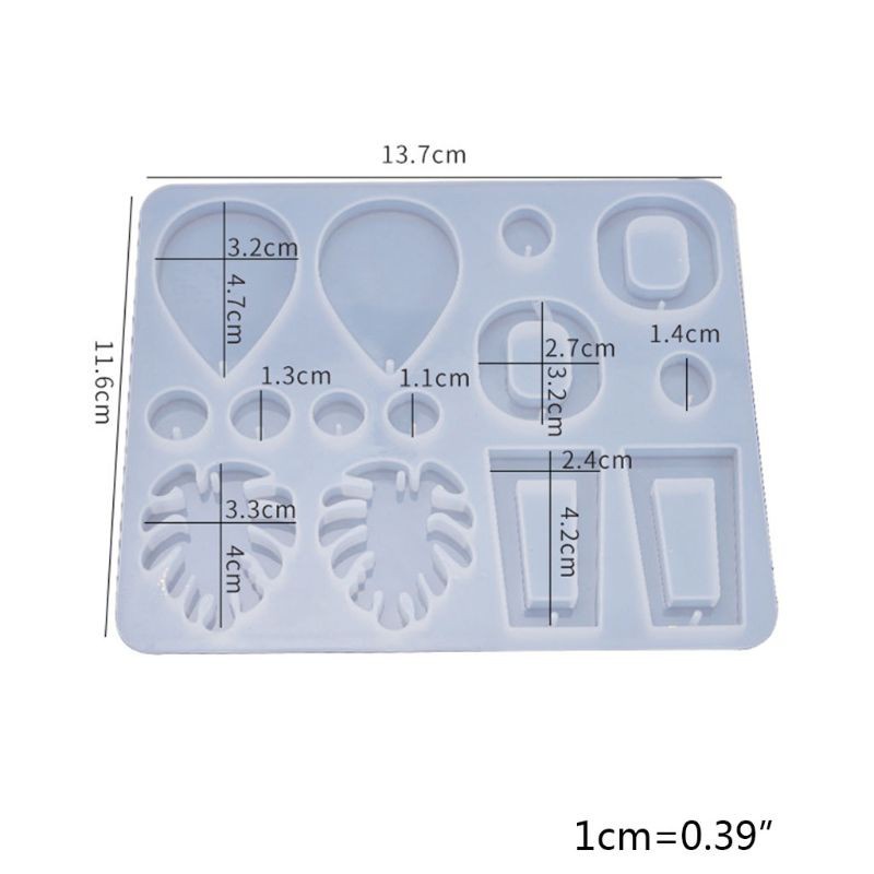 Khuôn Silicone Làm Mặt Dây Chuyền / Khuyên Tai Bằng Nhựa Epoxy Diy