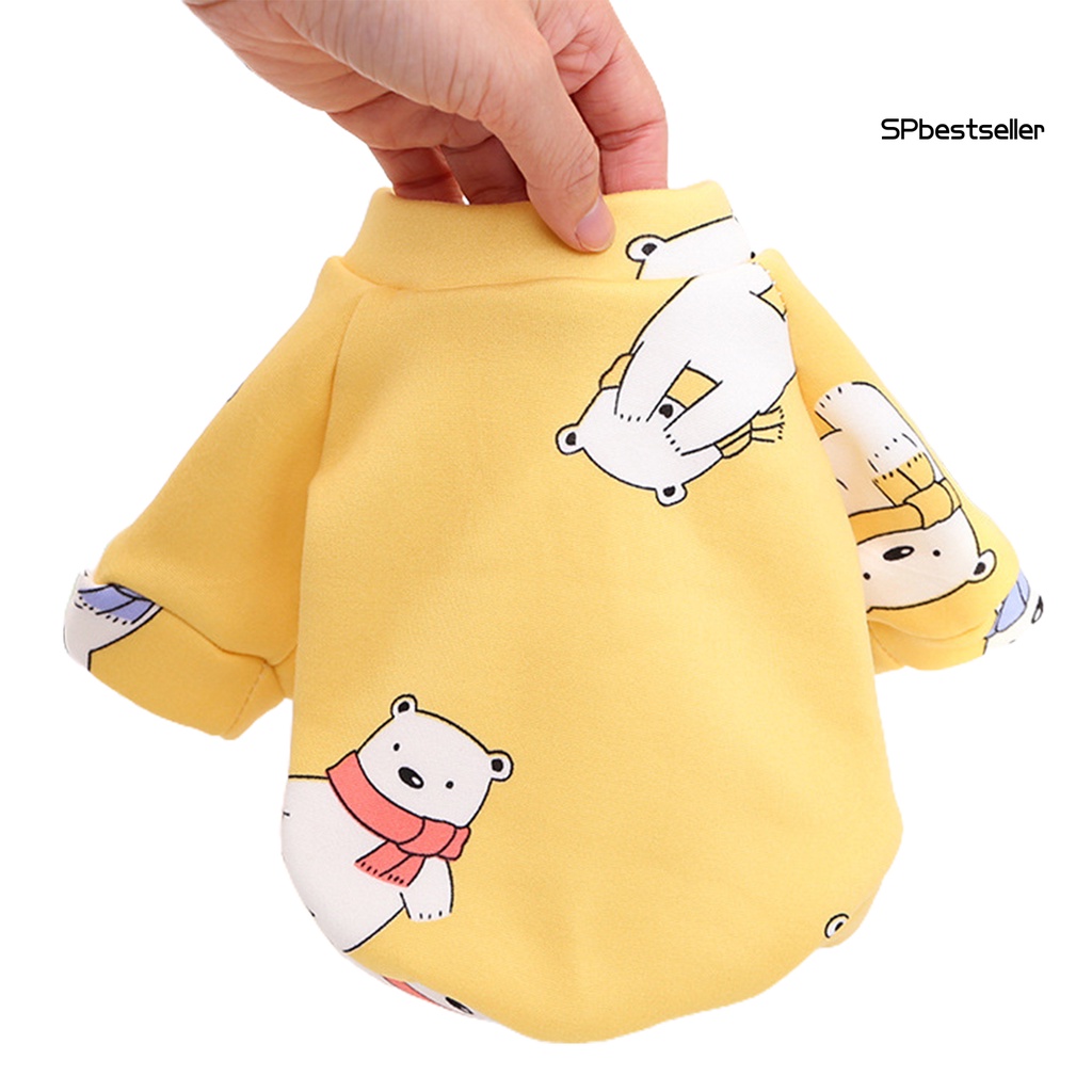 Áo Len Mùa Đông In Họa Tiết Hoạt Hình Cho Thú Cưng