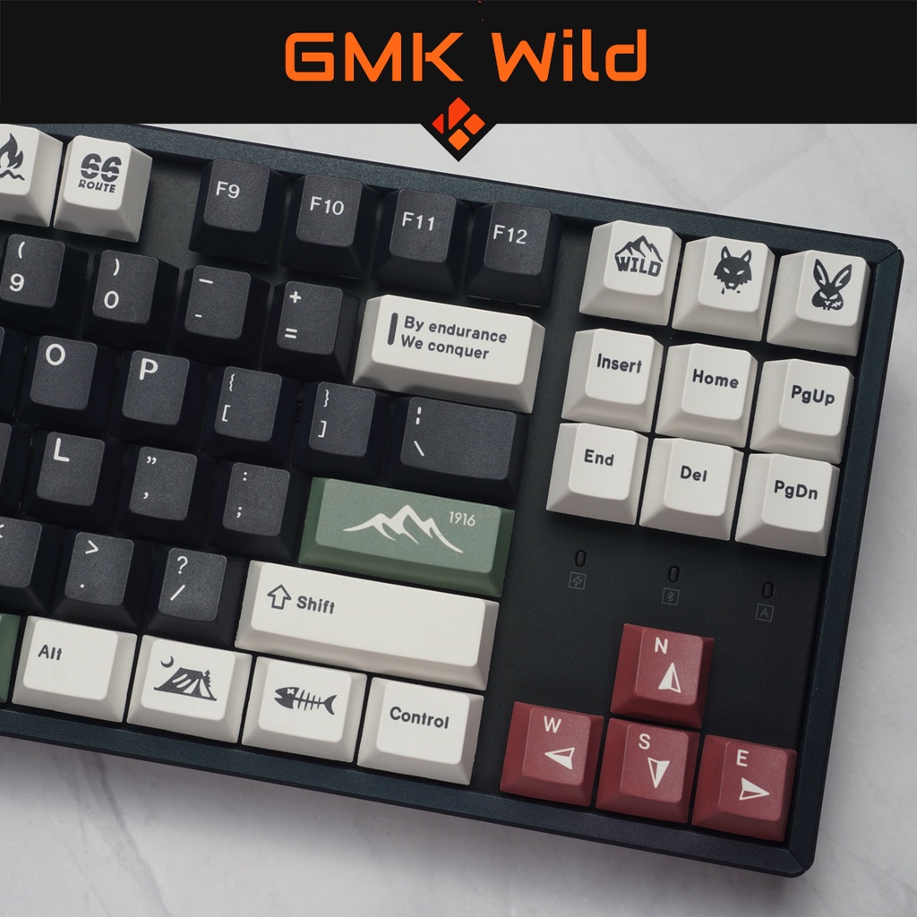 ✲Keycap GMK Wild Clone - profile Cherry PBT Dyesub 129 nút cho bàn phím cơ Leopold, IKBC, Edra, RK, Dareu