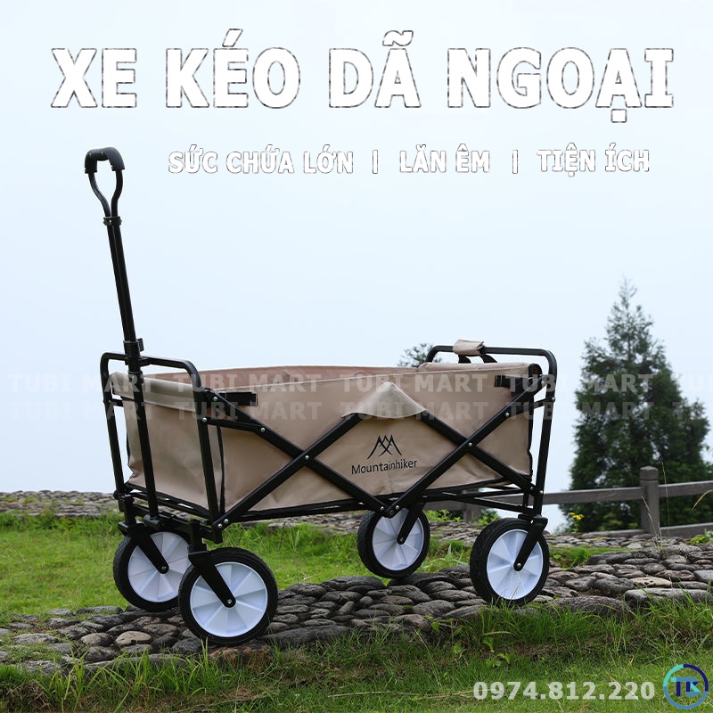 Xe Kéo Dã Ngoại Gấp Gọn Mountainhiker – Xe Kéo Đẩy Đựng Đồ Du Lịch Dã Ngoại Sức Chứa 90Kg - TB043